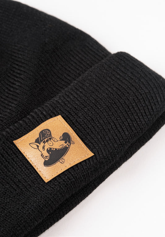 Beanie - Patch Logo -Schwarz