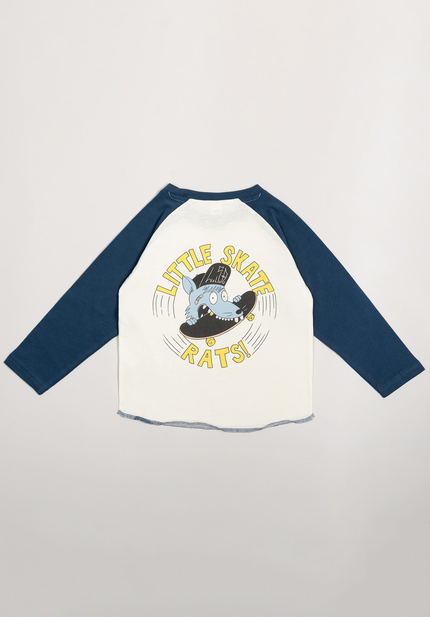 Little Skate Rats - Baseball T-Shirt - Logo - white/navy