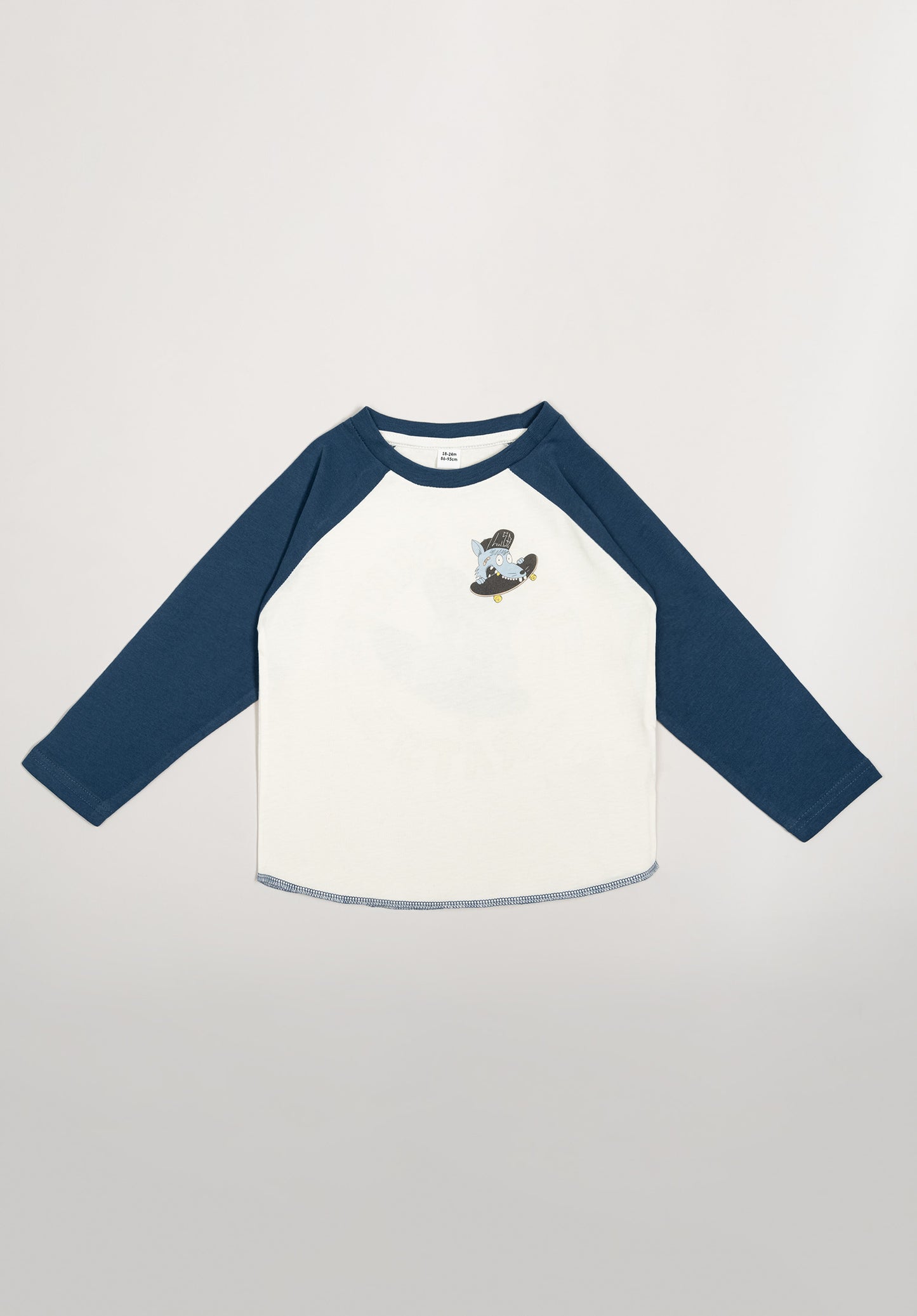 Little Skate Rats - Baseball T-Shirt - Logo - white/navy