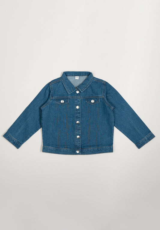 Jeansjacke - Logo Patch - Blau