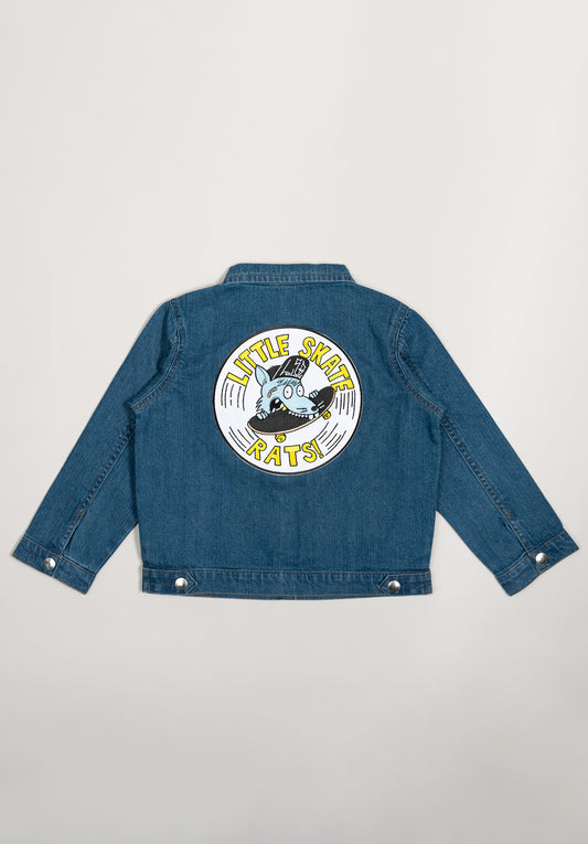 Jeansjacke - Logo Patch - Blau
