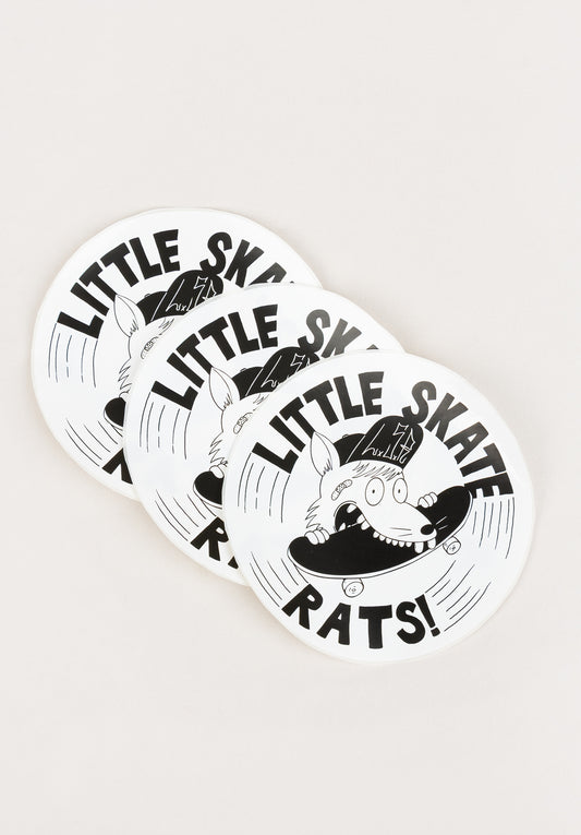 Sticker-Set - Schwarz-weißes Logo - 3 Stück